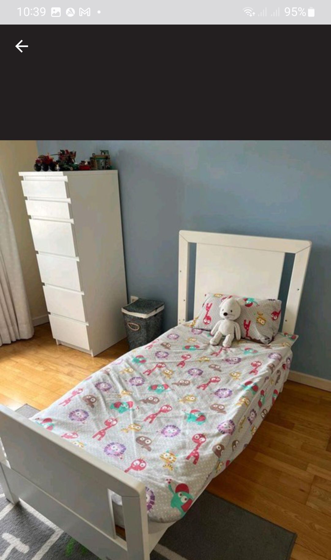 Cama e colchão (branco mate), como novos e sem defeitos!