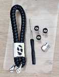 *NOWY* Breloczek HYUNDAI brelok + Nakrętki na wentyle srebrne tuning
