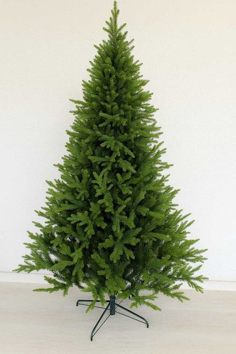 Choinka Sztuczna Świerk Naturalny Premium 100%PE 220 cm Jak Żywa Gęsta