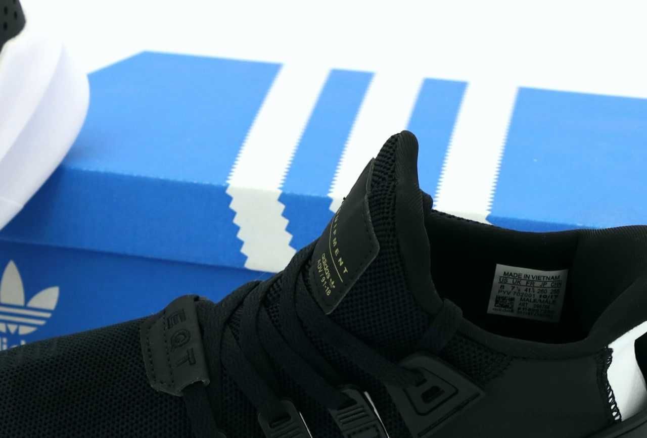 Кроссовки Adidas EQT Black White sole/Gold