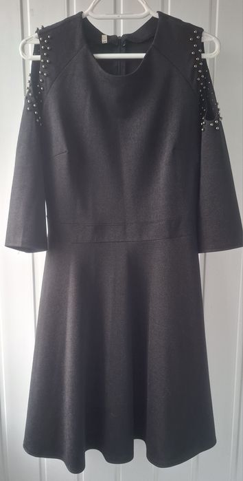 Черное женское, нарядное платье.