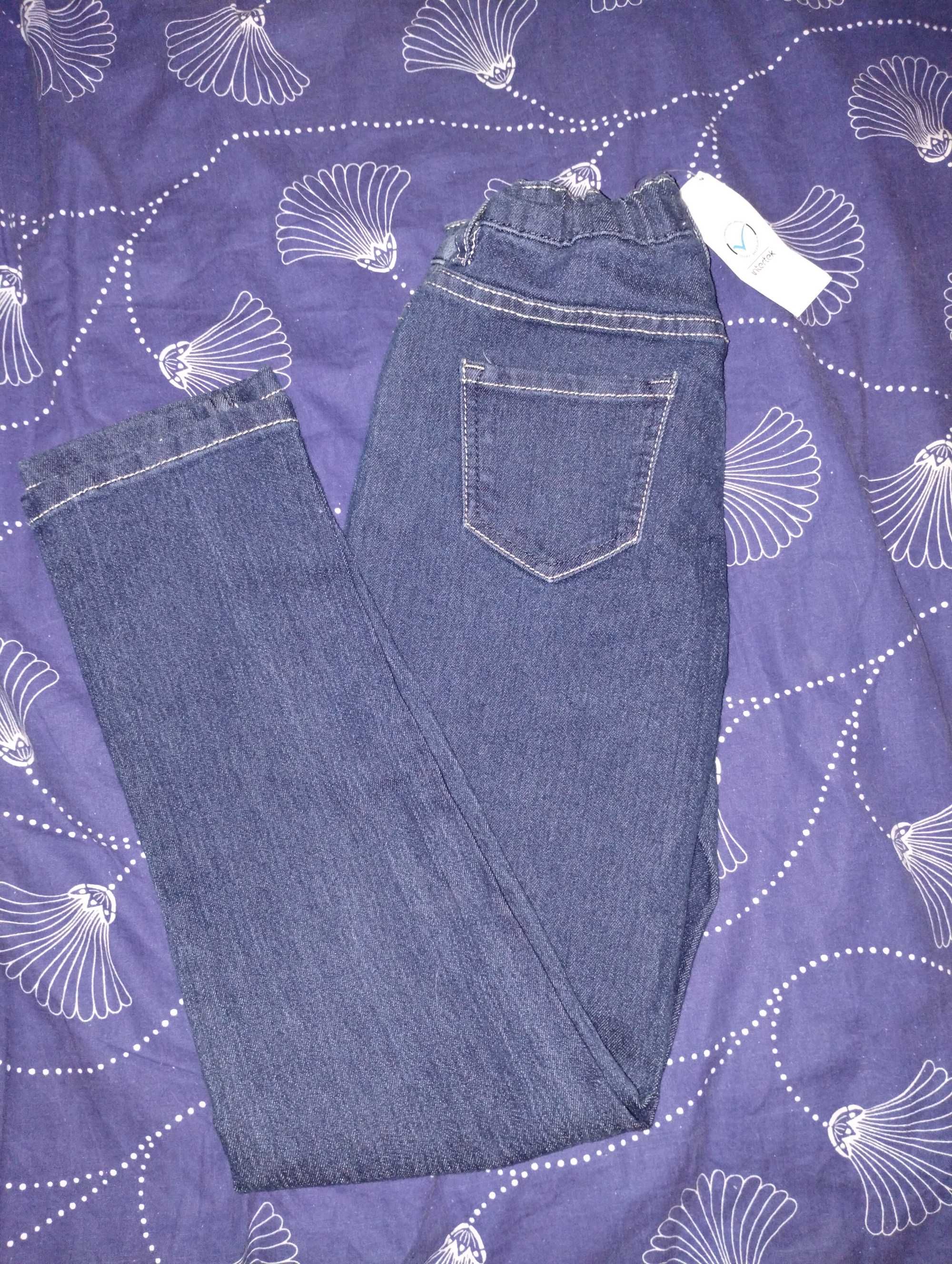 Nowe jeansy dziewczęce 134r.