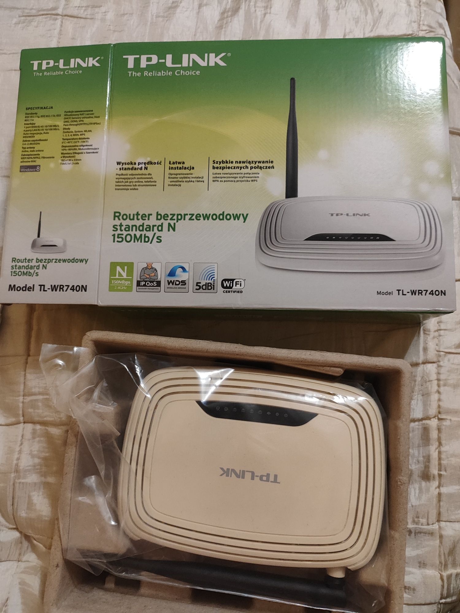 Bezprzewodowy router TP-Link TL-WR740N standard N, 150Mb/s