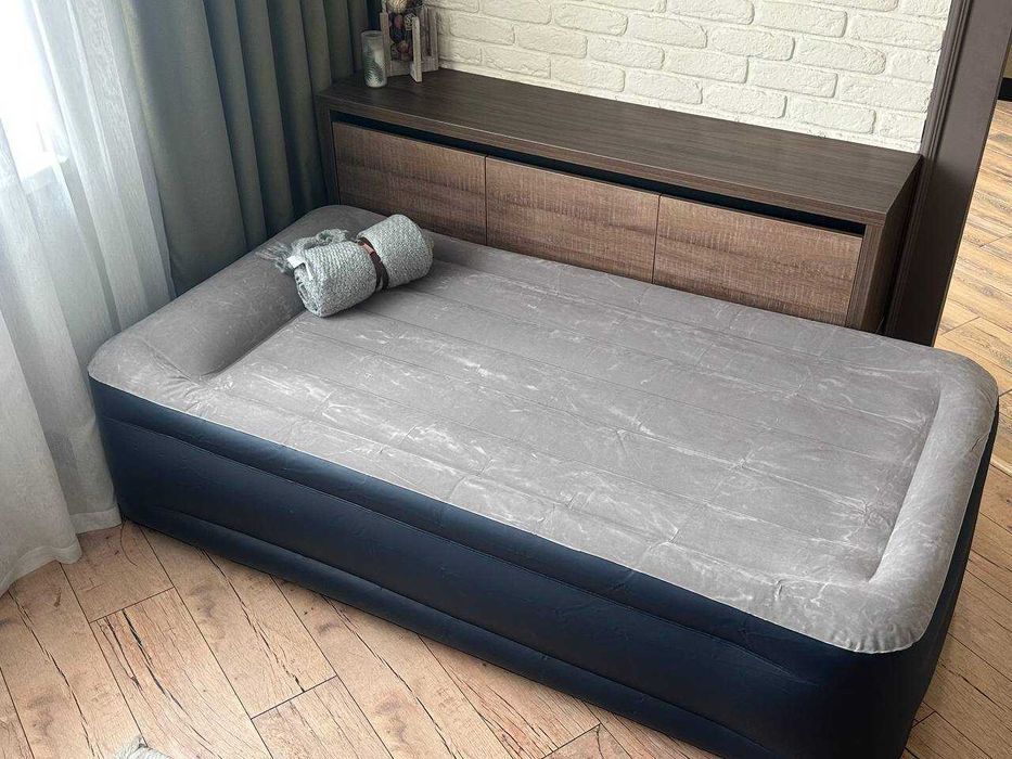 ℹ️ Кровать надувная одноместная с насосом 220v. Ламзак. Ліжко. Матрас