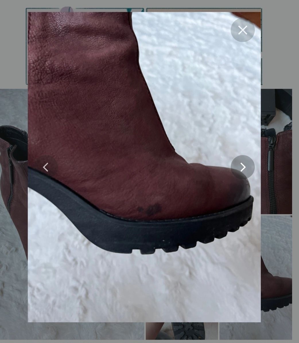 Bordowe Botki Vagabond