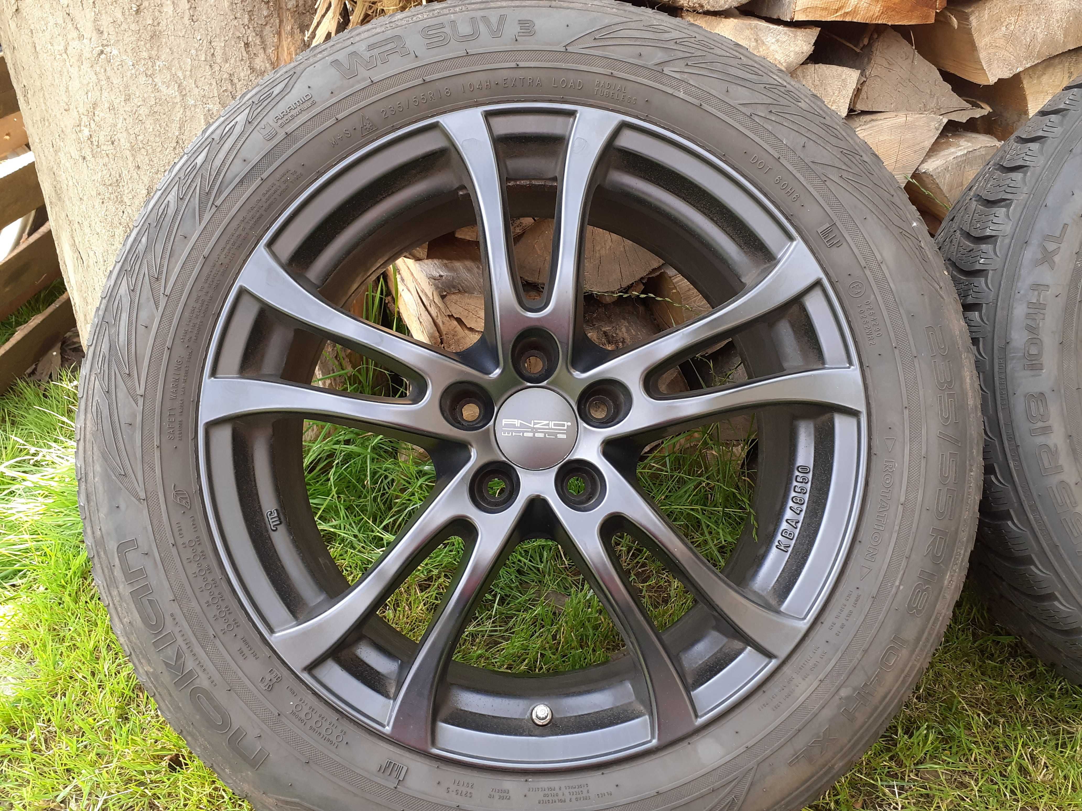 Alufelgi Felgi 18 5x112 ANZIO 8Jx18 ET40 Opony Zimowe NOKIAN SUV OPIS