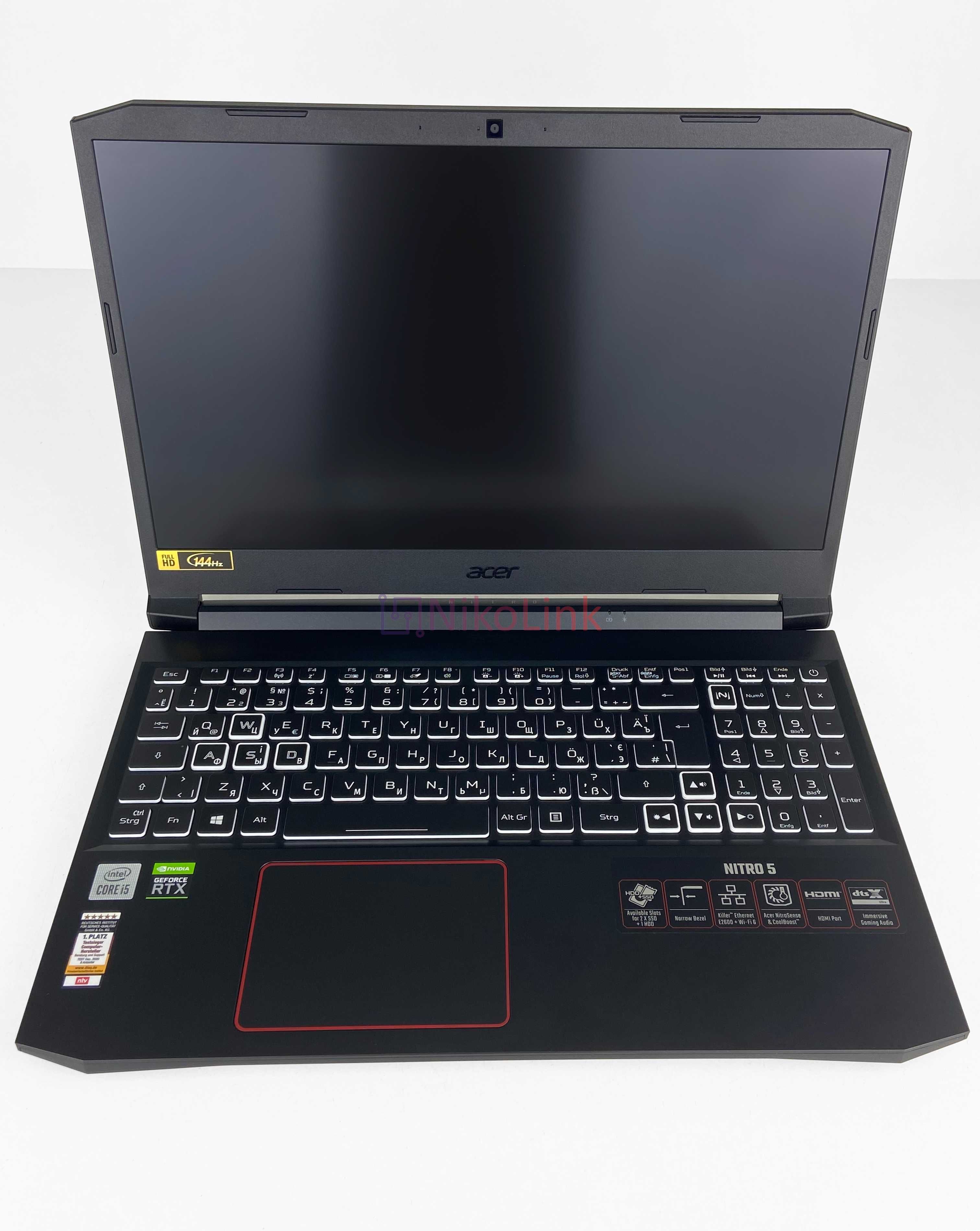 Ігровий 15.6" Ноутбук Acer Nitro 5 | i5-10300H / RTX 3060 6GB / 144 Гц