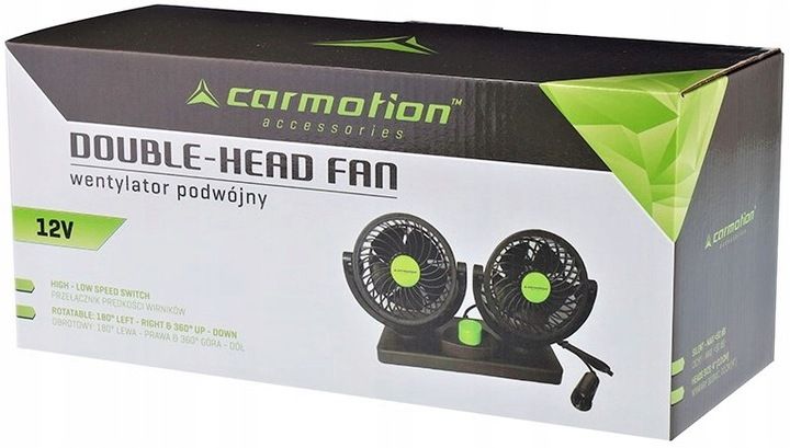 Wentylator Wiatraczek Samochodowy Obrotowy 12v/8w