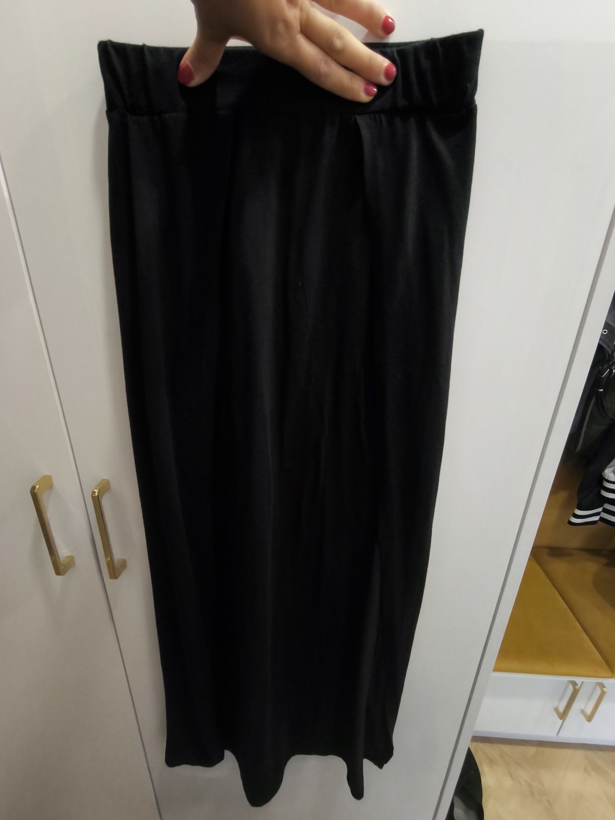 Czarna spódnica maxi S