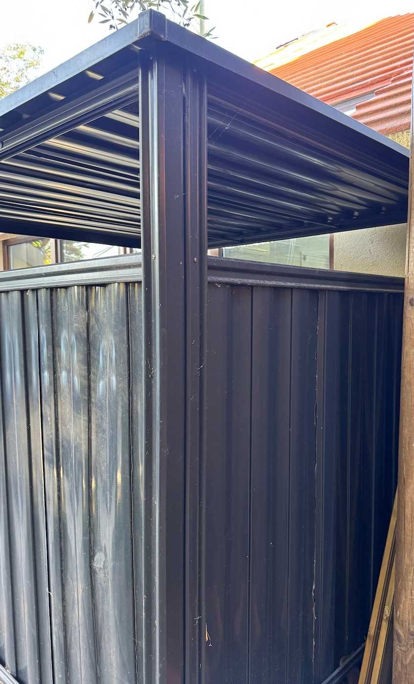 black aluminum bike shed/pergola  (aluminum bike rack/pergola)