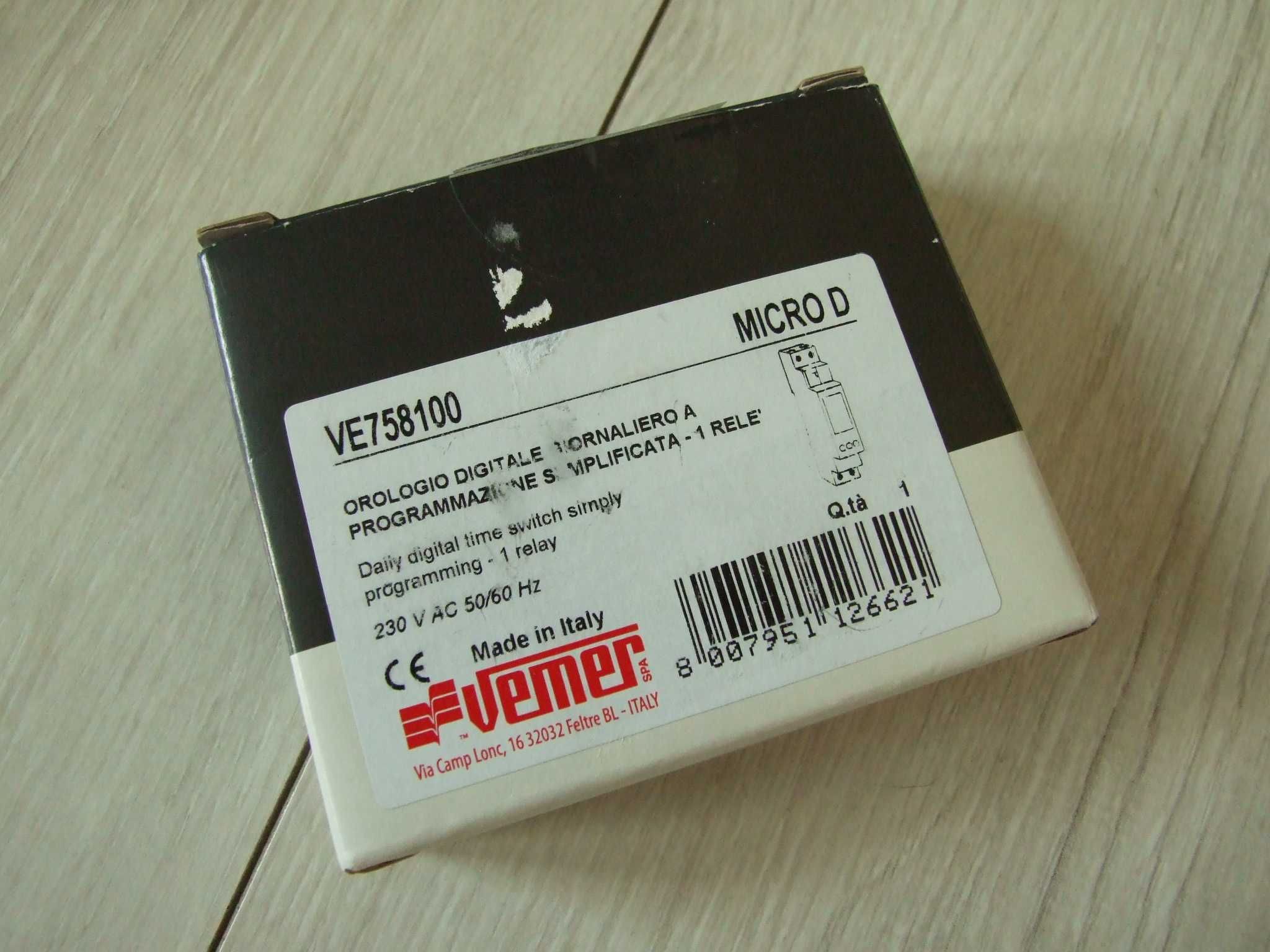 Vemer VE758100 Micro D cyfrowy wł/wyłącznik czasowy
