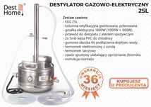 Destylator do bimbru gazowy elektryczny, destylat, bimber, KEG 25-50L