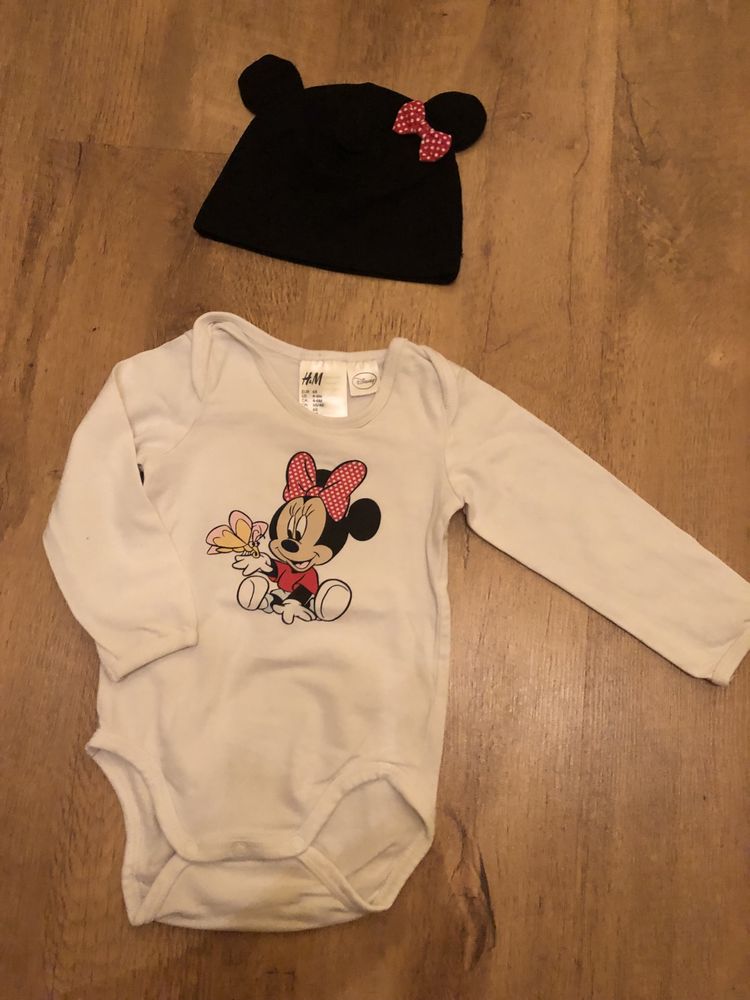 Body + czapeczka Minnie H&M 68