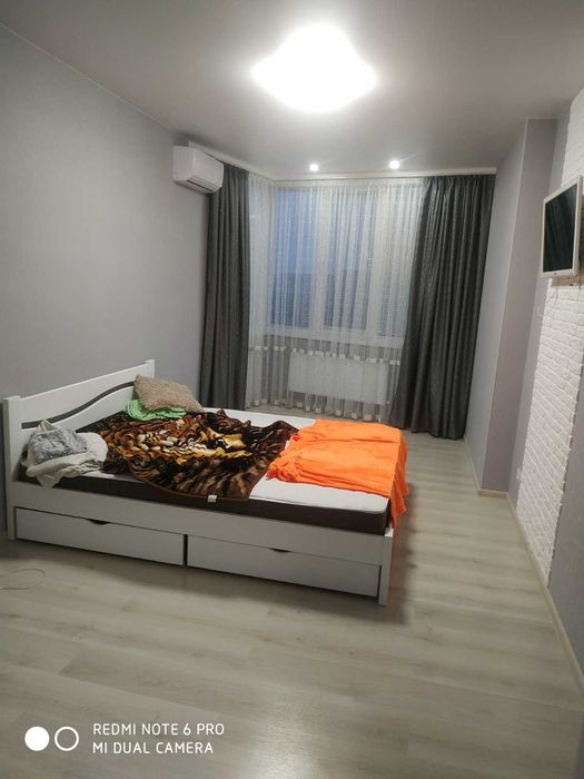 Кровать. Ліжко двоспальне з дерева. Ліжко дерев'яне Хвиля з Вільхи