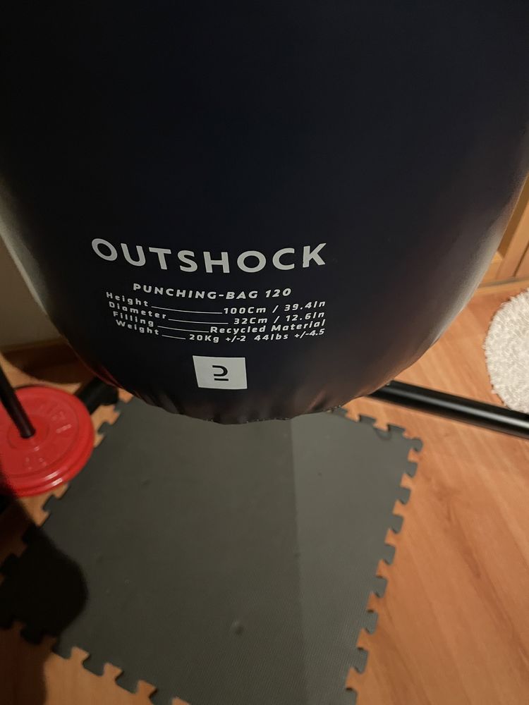 Suporte + Saco Box OutShock ( pouco uso ) (venda ou troca)