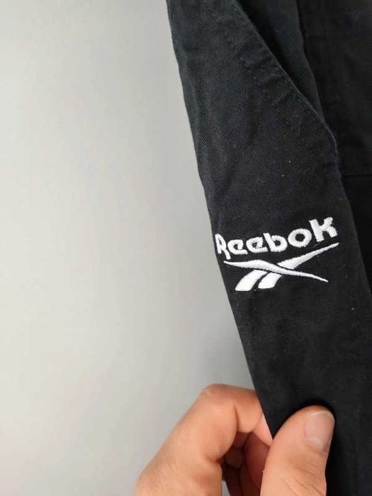 Reebok czarne spodnie bojówki baggy r M y2k