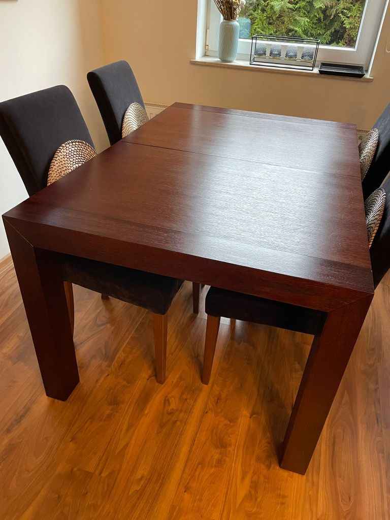 Klasyczny elegancki stół do jadalni + 6 krzeseł