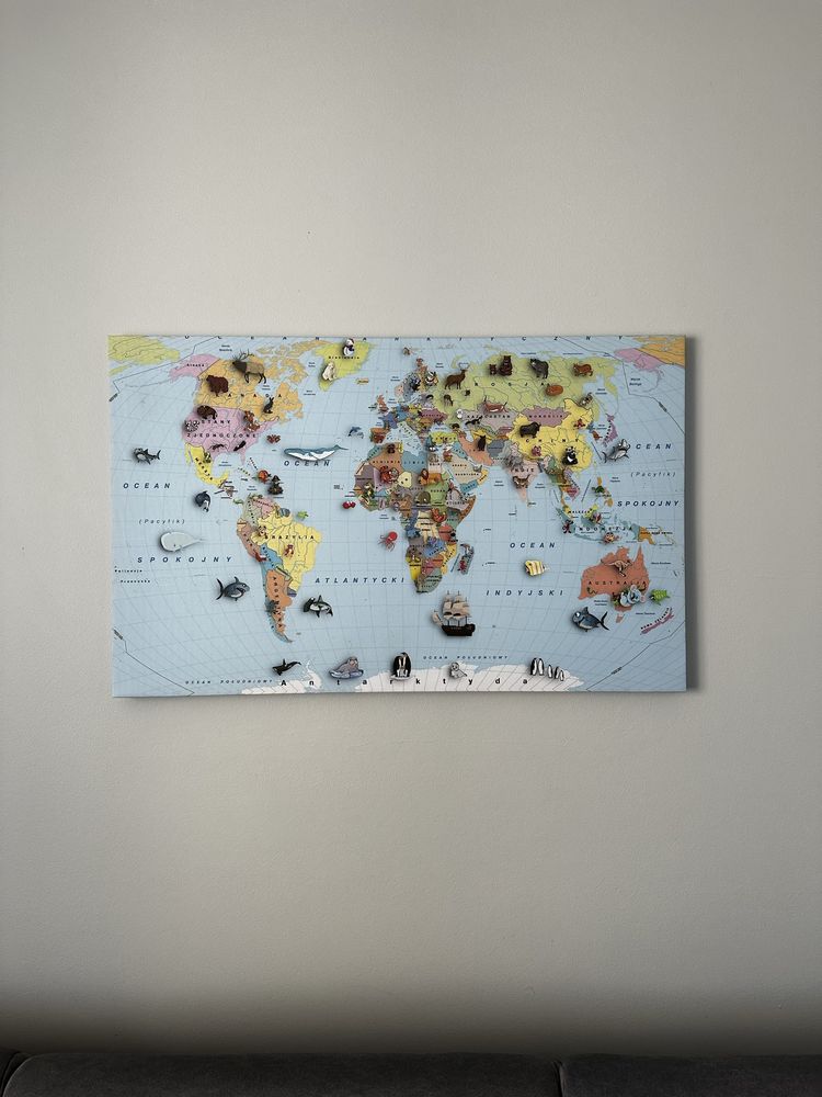 Obraz 80x50 Mapa Świata