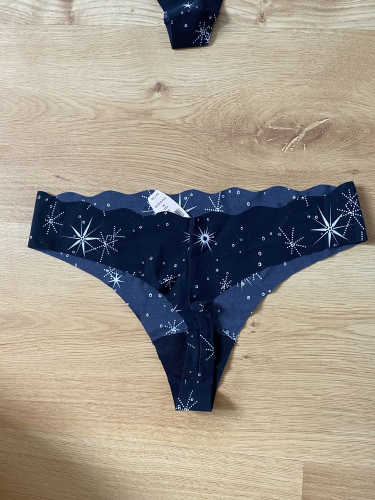 Victoria’s Secret zestaw 3 sztuk majtek cyrkonie diameciki stringi