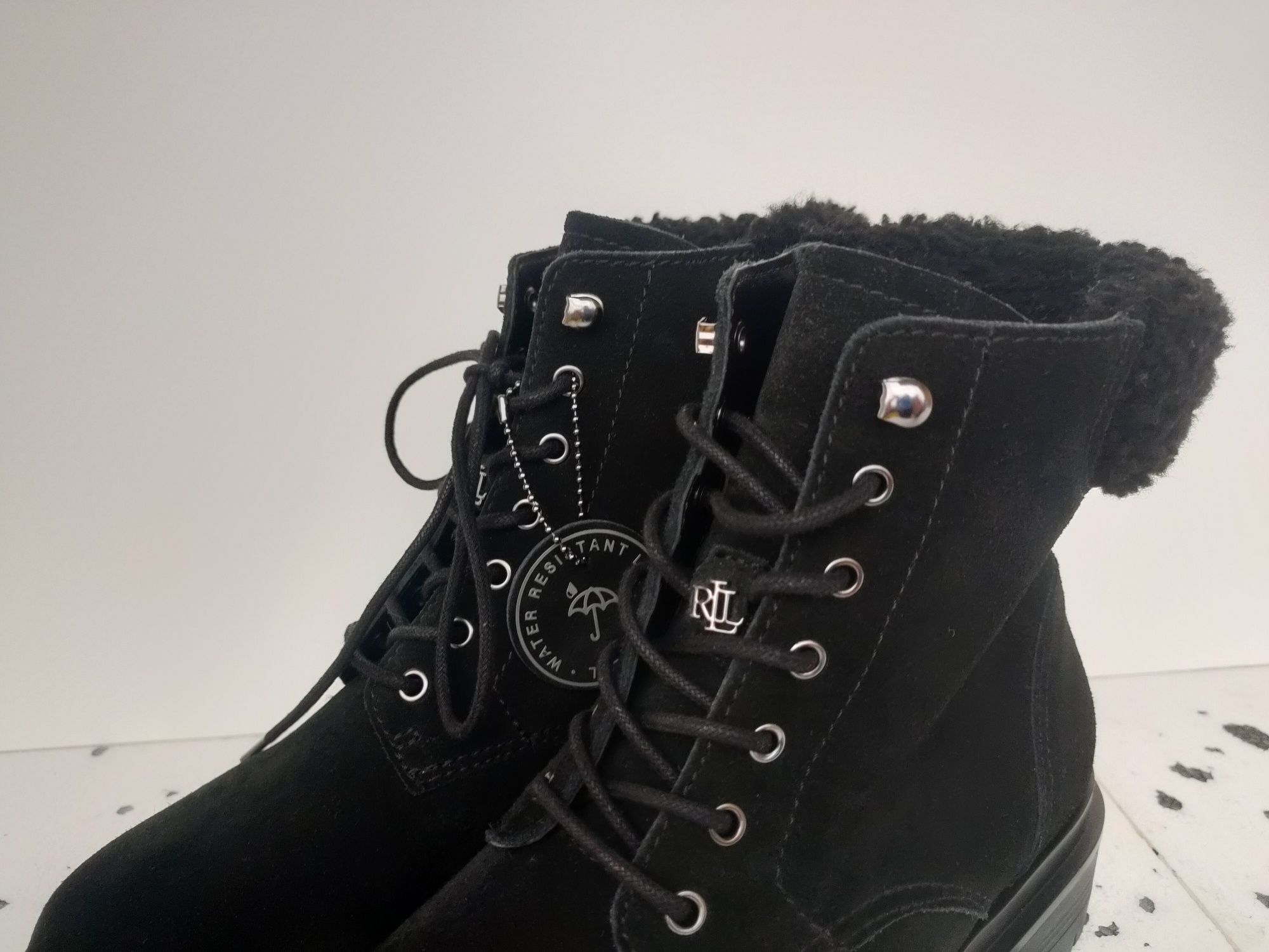 Buty Ralph Lauren trapery skórzane ocieplane r. 35,5 22,5cm