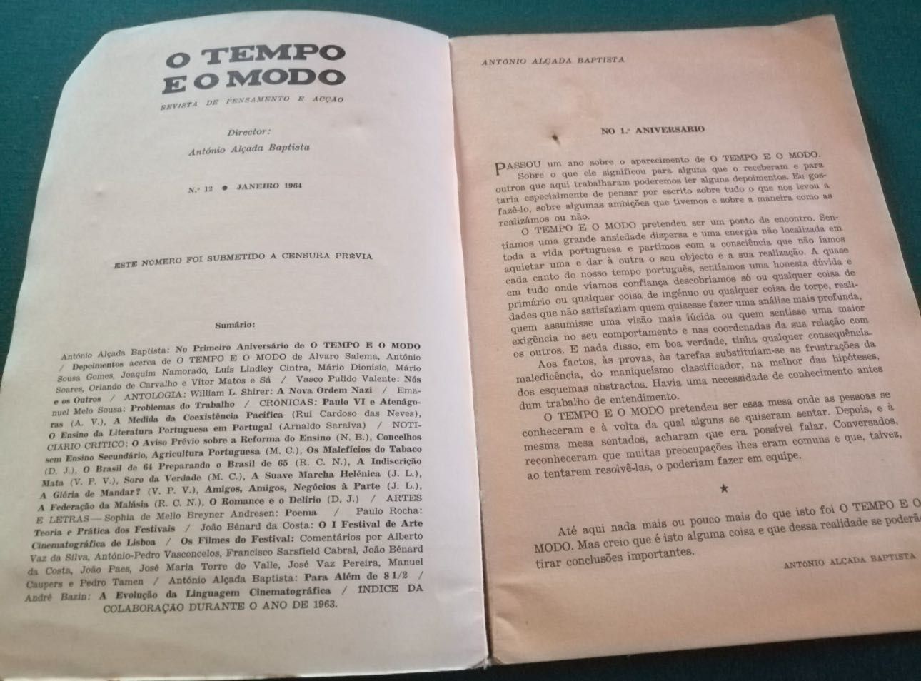 Revista O Tempo e O Modo