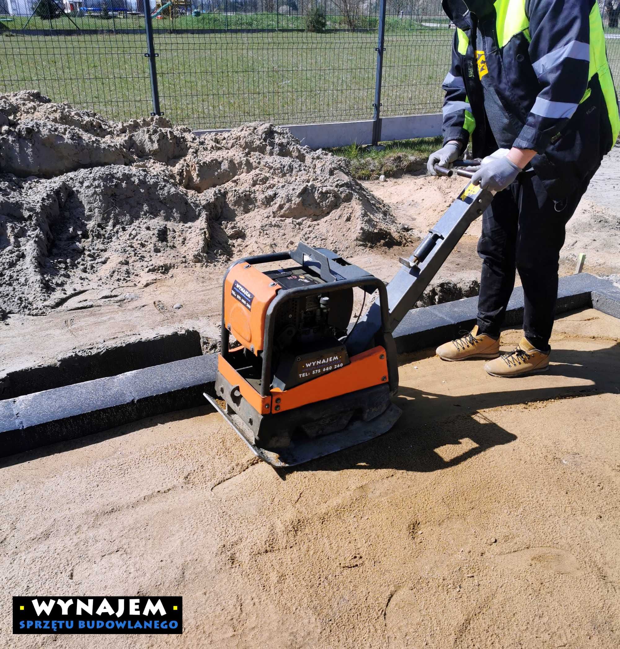 Skoczek Ubijarka Ubijak stopowy Zagęszczarka Wynajem Stopa wibracyjna