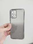 Czarne brokatowe etui na telefon vivo y33s