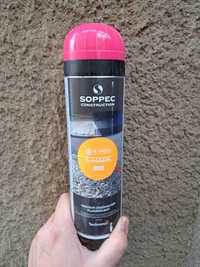 Farba geodezyjna Soppec POMARAŃCZ, RÓŻOWY 500 ml SPRAY 6MSC. TRWAŁOŚĆ