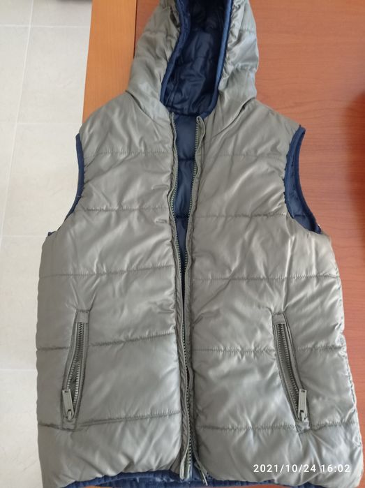 Casaco criança reversível sem mangas