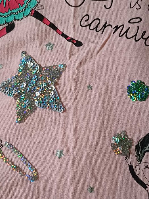 Нарядная блуза с паетками девочка р 146