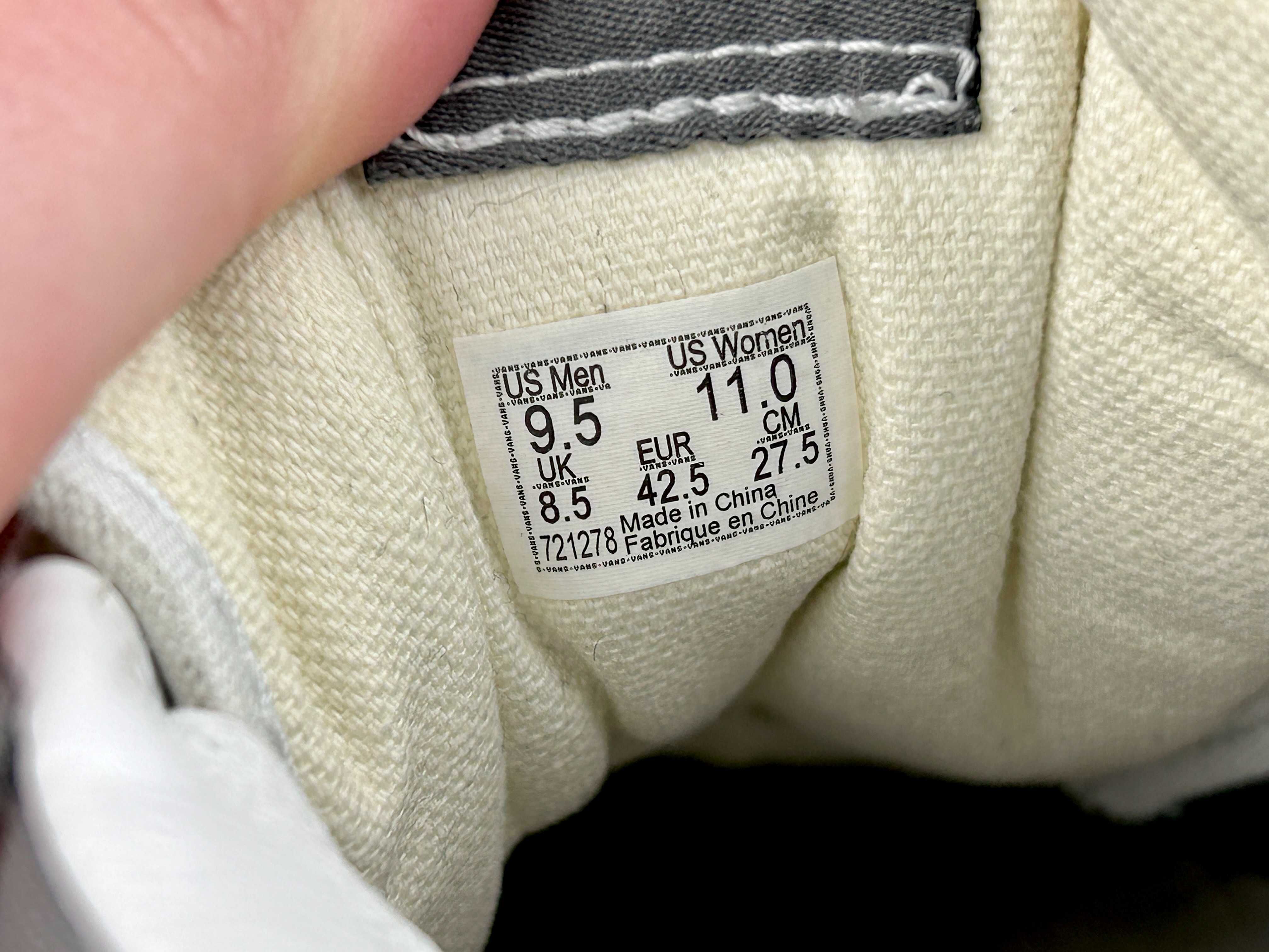 Кеды vans mid skool 37 серые замша 43