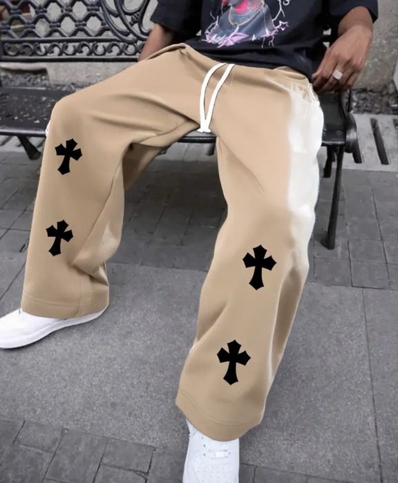 Calças Jogger Masculinas de Corte Solto e Pernas Largas