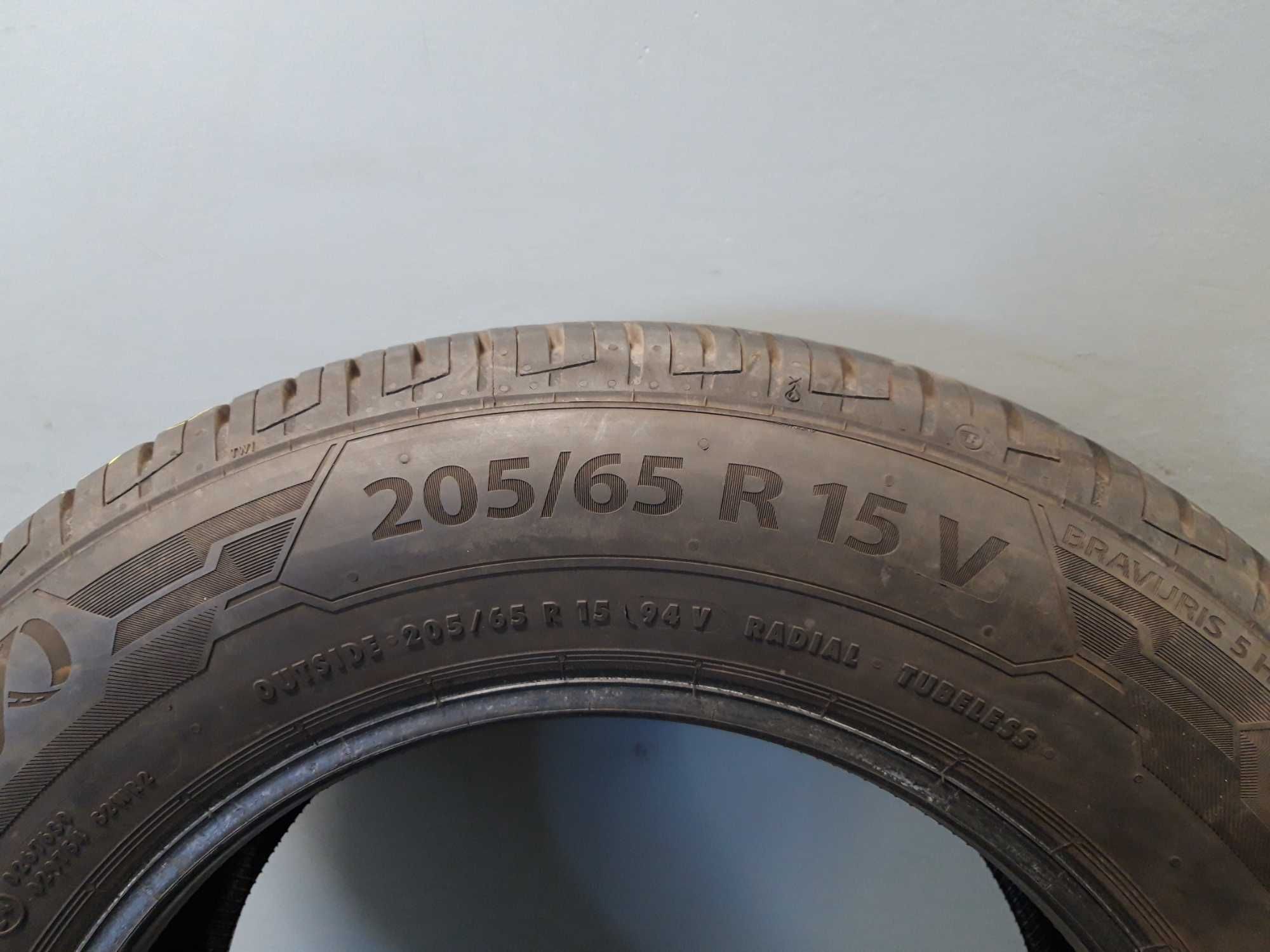 2x205/65R15 Barum Bravuris 5 HM, 2019 rok, 94V, bieżnik 8,2mm
