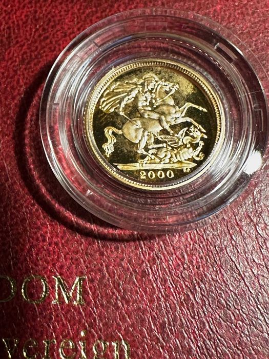 Moeda ouro Proof Half Sovereign 2000 UK