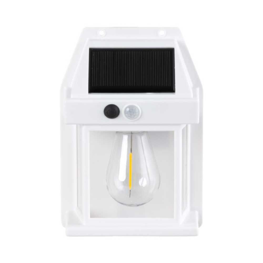 Aplique Solar IP44 3W 3000K 100Lm com Sensor PIR - Branco