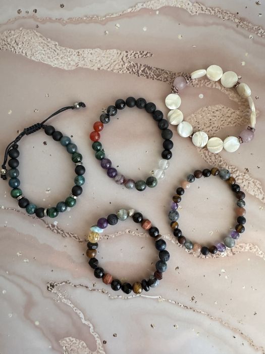 Pulseiras personalizadas cristais chakras proteçao pedras naturais
