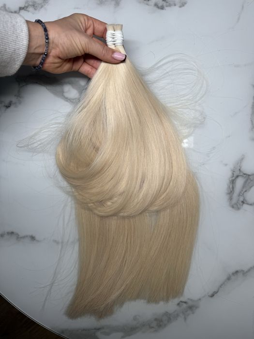 Naturlane wlosy slowainskie blond 10.3 cieply piekny naturalny 50cm
