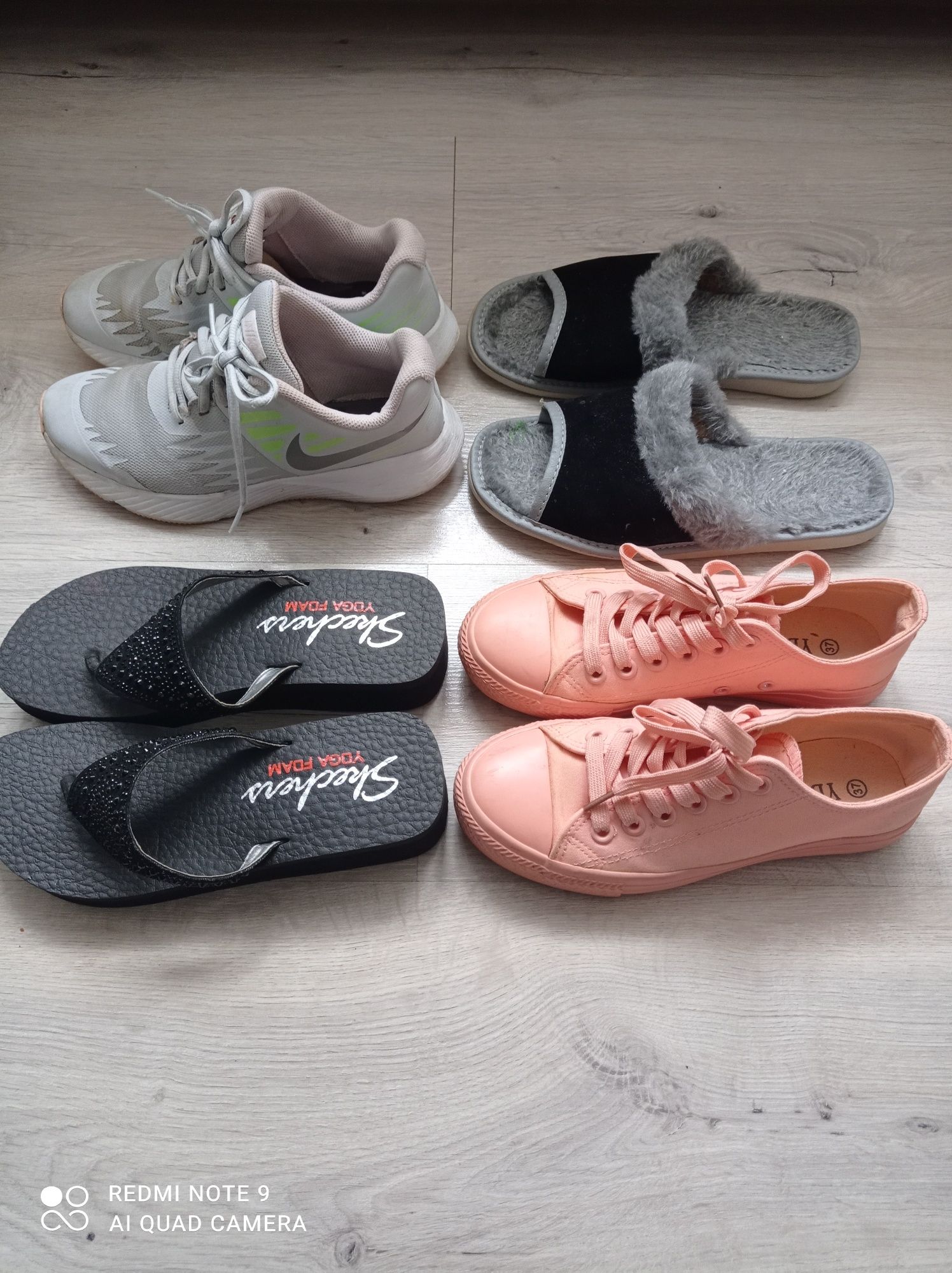 Buty buciki zestaw 4 pary 36/37 Nike Skechers dla dziewczynki