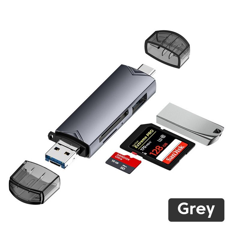 (NOVOS) Adaptador leitor cartões SD Card Reader 6 em 1