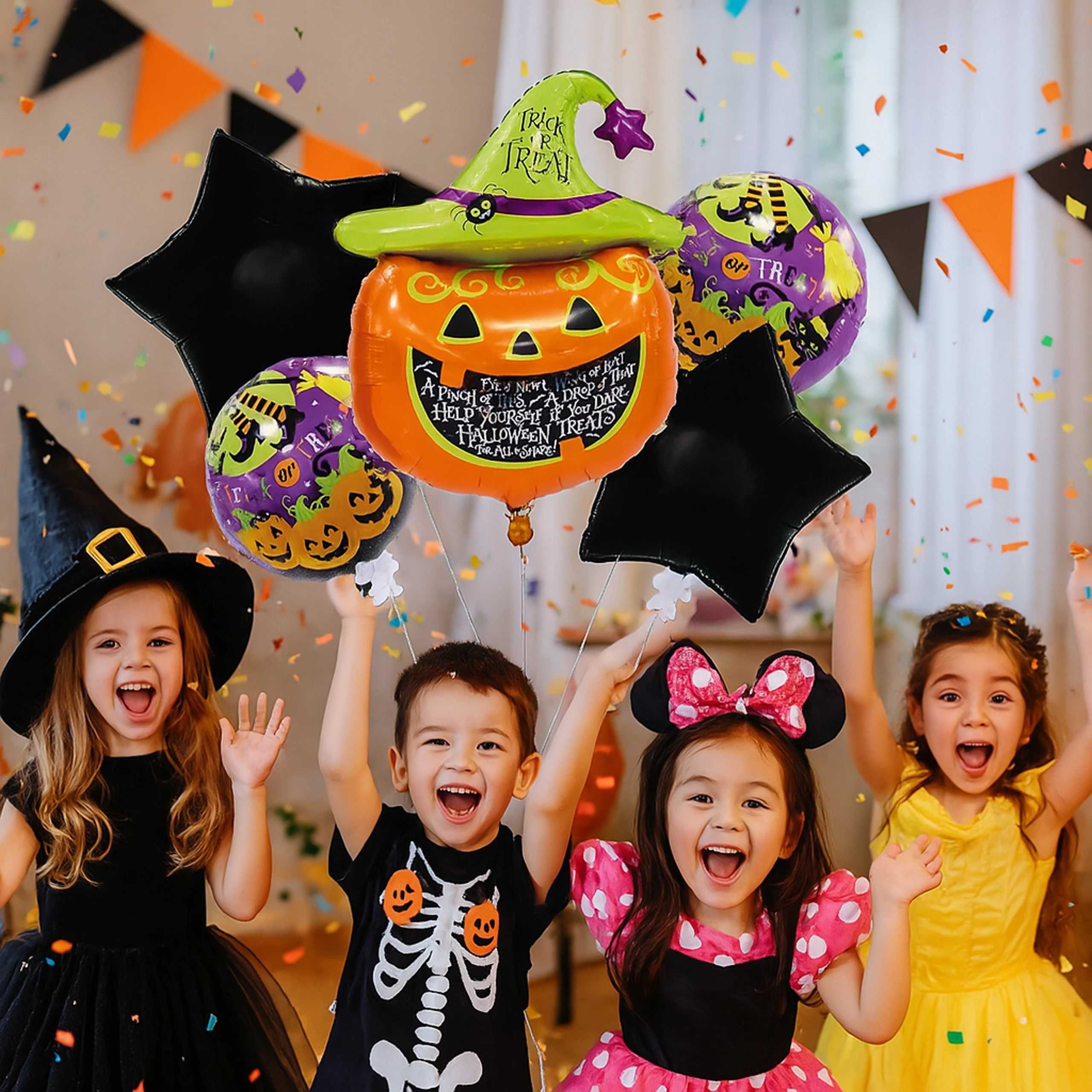 Zestaw Balonów Halloween Dynia na Imprezę Domówkę Przyjęcia Spotkania