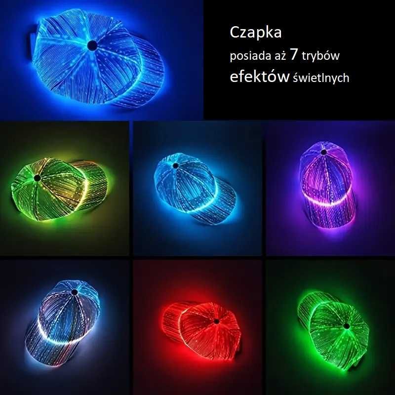 Czapka z daszkiem LED, czapka LED