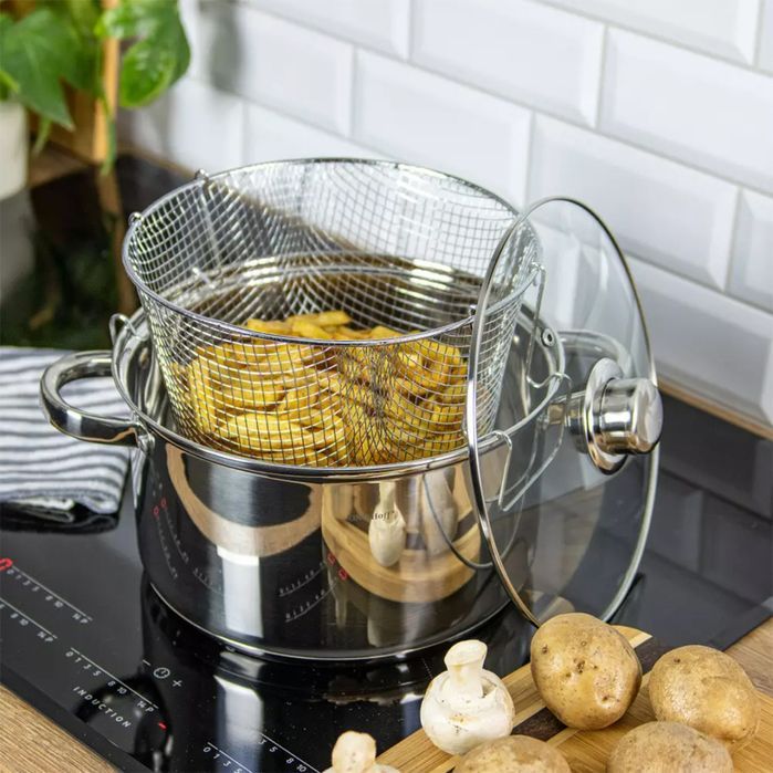 Garnek Z Koszem Do Smażenia Kinghoff Kh-1630 5,5L