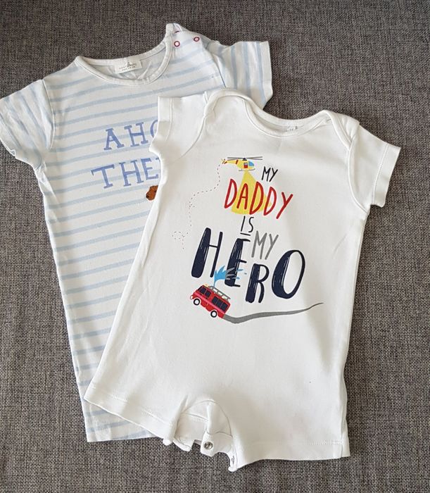 Dwa rampersy chłopięce