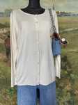 Sweter damski beżowy rozpinany coquette aesthetic Basic 42 XL L