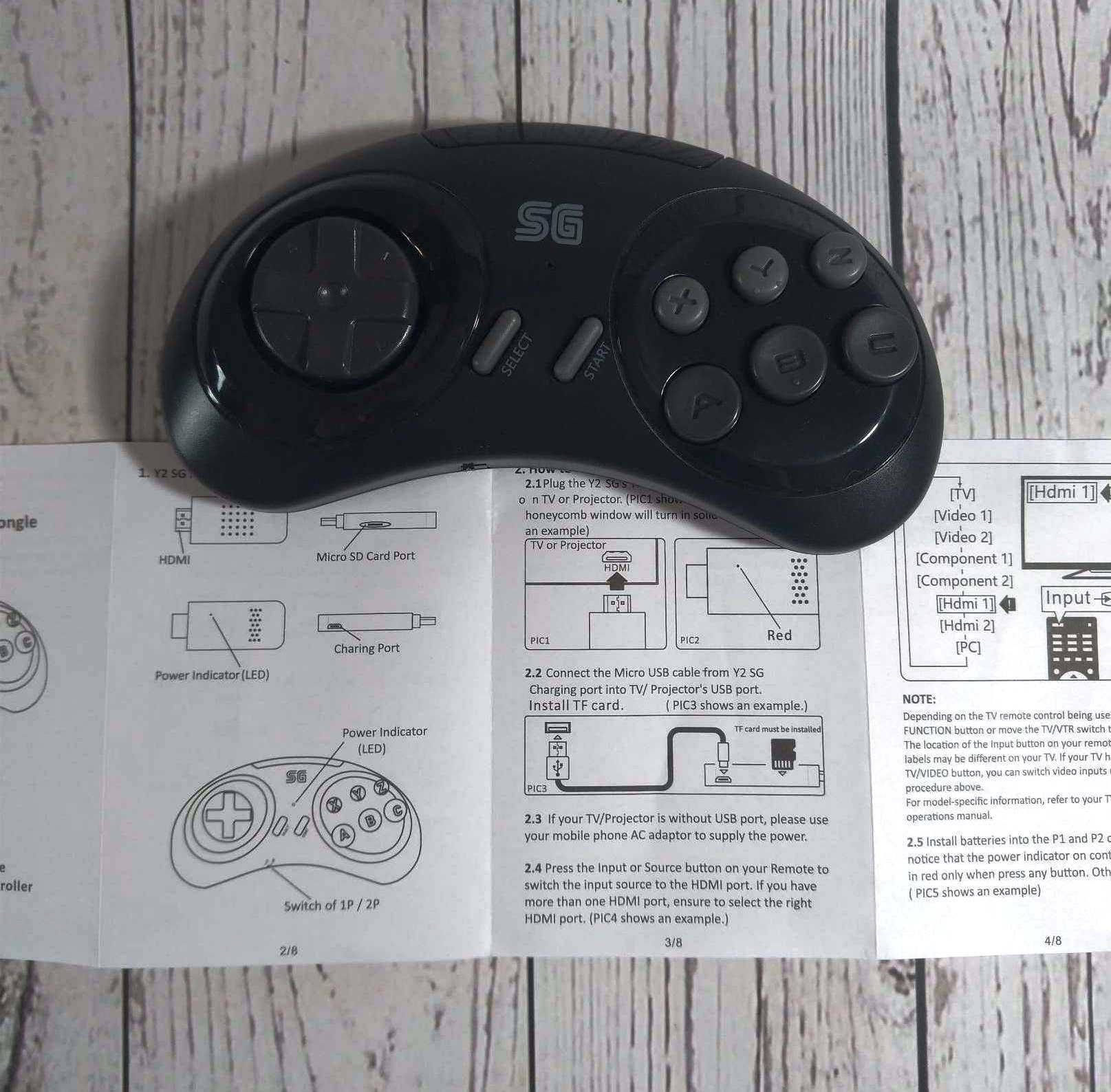 Безпровідна ігрова HDMI приставка ретро Sega Data Frog 1250 ігор