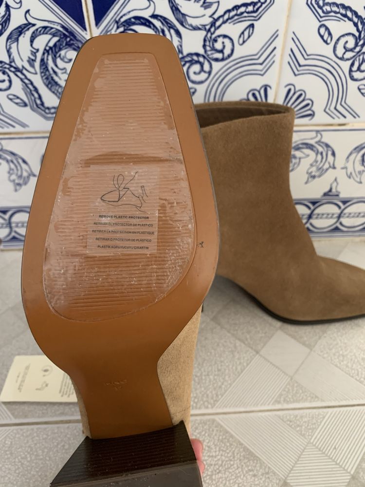 Botas Camirça Pele 37 Novas Mango