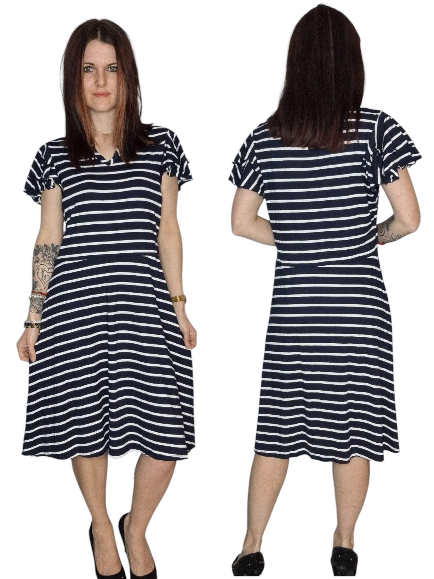 Sukienka w granatowe pasy esprit xxl 44
