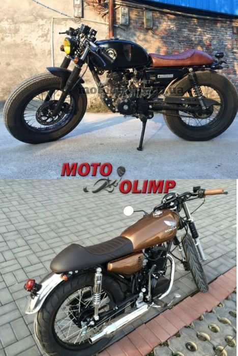 Сиденье на ретро мотоцикл Custom (Street, Cafe Racer, Bobber) с горбом