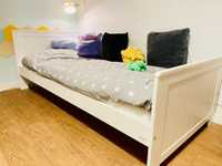 Łóżko drewniane Pinio Marsylia 90/200 z materacem Ikea