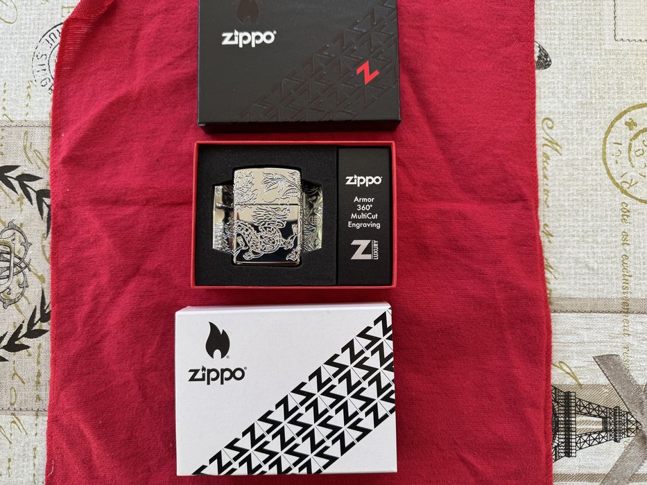 Зажигалка Zippo. Armor case. 360 multicut. Китайский дракон